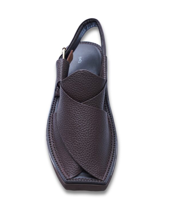 2 Brown Dotted Leather Kaptaan Chappal