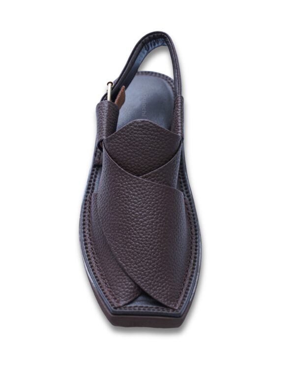 WhatsApp Image 2025-10-06 at 1.07.34 PM (1) Brown Dotted Leather Kaptaan Chappal