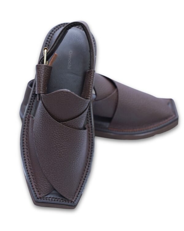 WhatsApp Image 2025-10-06 at 1.07.35 PM (1) Brown Dotted Leather Kaptaan Chappal