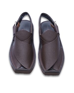 WhatsApp Image 2025-10-06 at 1.07.35 PM (3) Brown Dotted Leather Kaptaan Chappal